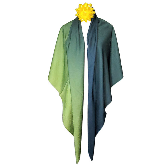 NWT Double Sided Silk Scarf 53"x53" Large Square Shawl Wrap XiangYunSha 35161 - Picture 5 of 14